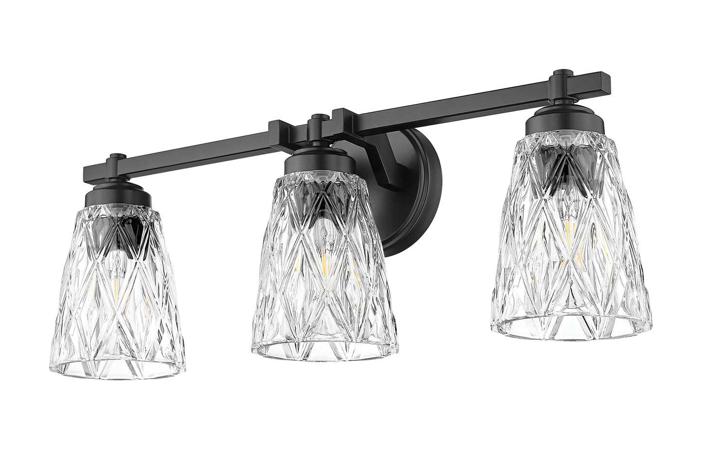 1960-3V-MB - Andree 3 Light 24" Vanity - Matte Black