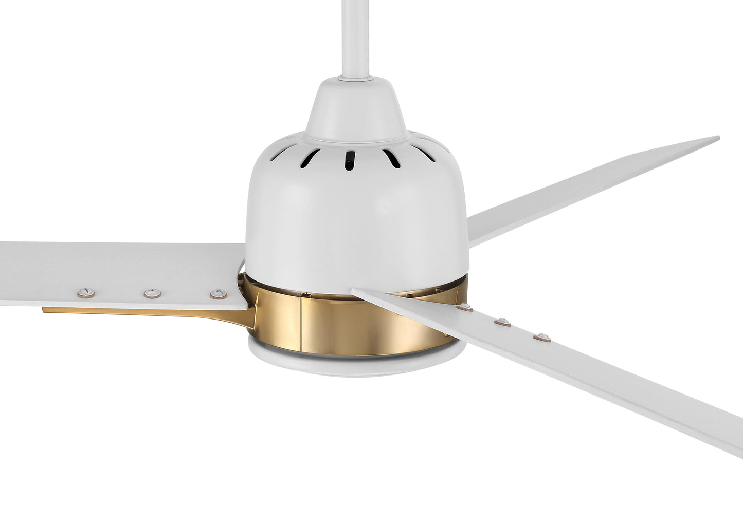 FUL52WSB3 - Fuller 52" 3 Blade Ceiling Fan with Light Kit - White / Satin Brass