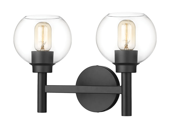 7502-2V-MB - Sutton 2 Light 16" Vanity - Matte Black
