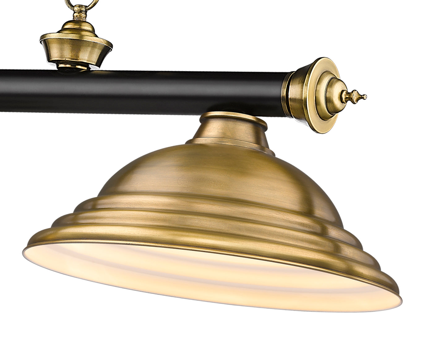 2306-3MB-RB-SRB - Cordon 3 Light 58" Billiard - Matte Black / Rubbed Brass