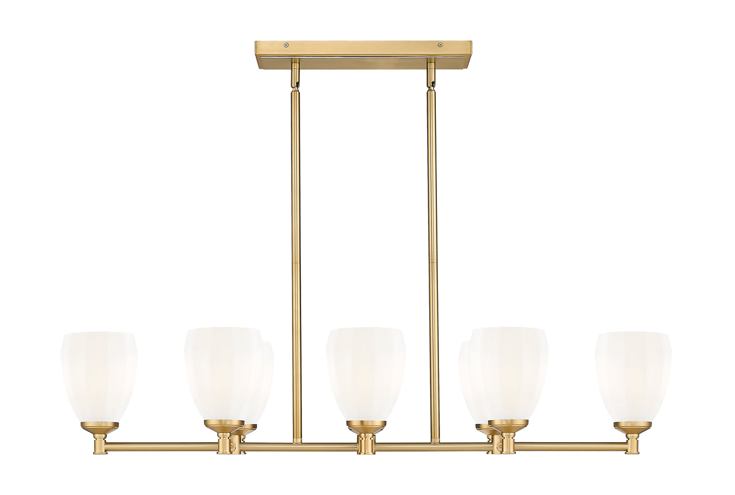 7004-8L-MGLD - Oren 8 Light Linear 42" Chandelier - Modern Gold