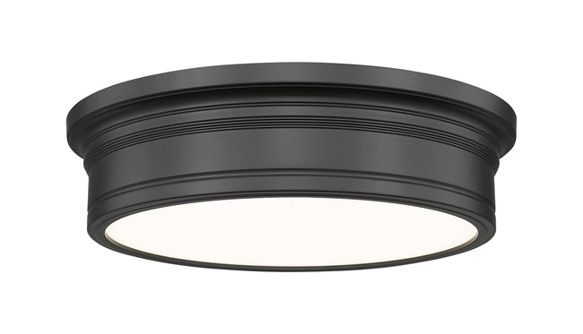 7702F16-MB-LED - Bentley 1 Light Flush 16" Mount - Matte Black
