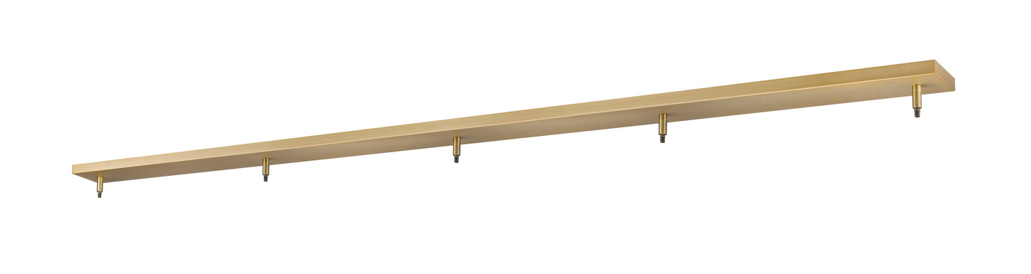 CP6405-HBR - Multi Point Canopy 5 Light Ceiling 4" Plate - Heritage Brass