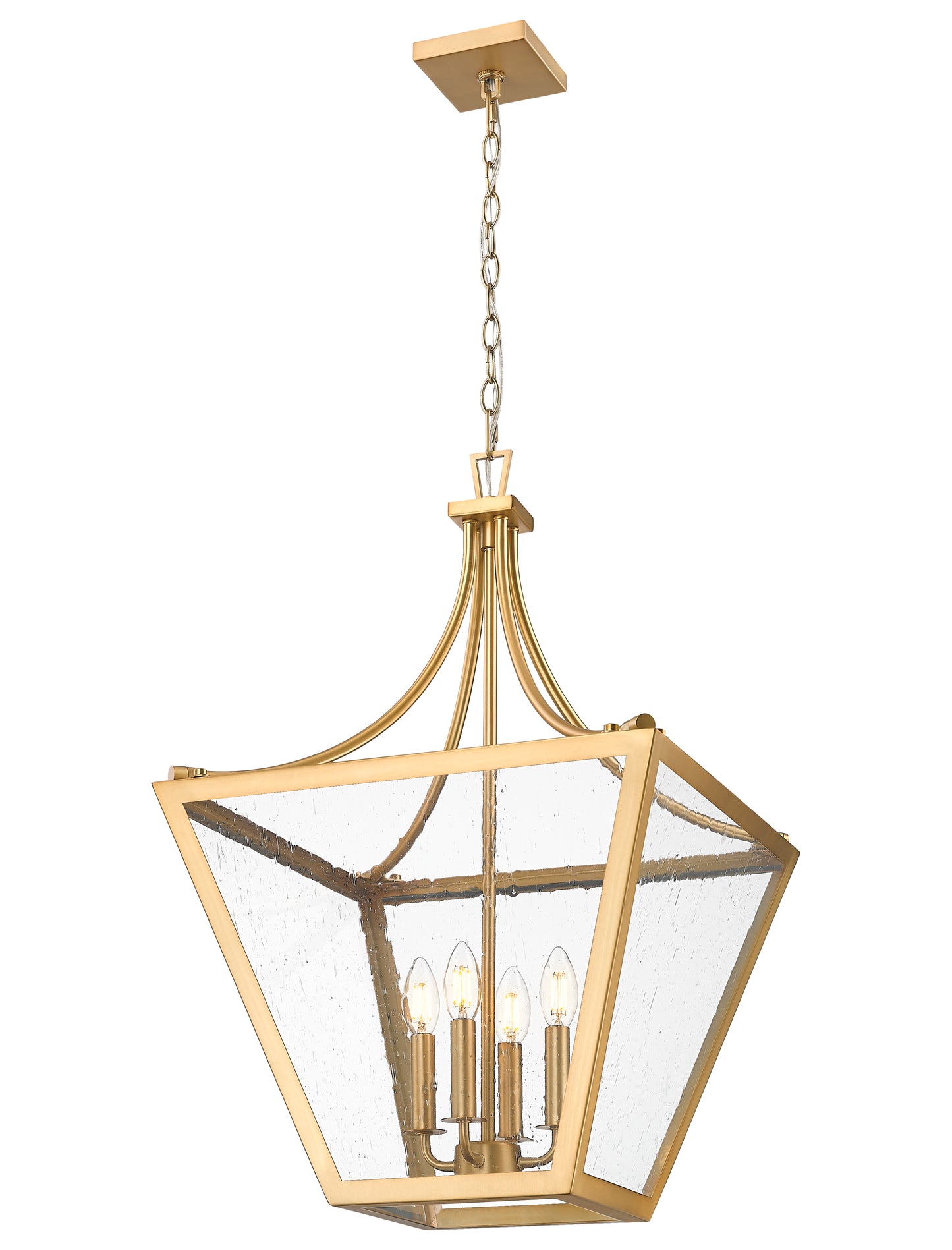 1961-4C-RB - Montalcino 4 Light 18" Chandelier - Rubbed Brass