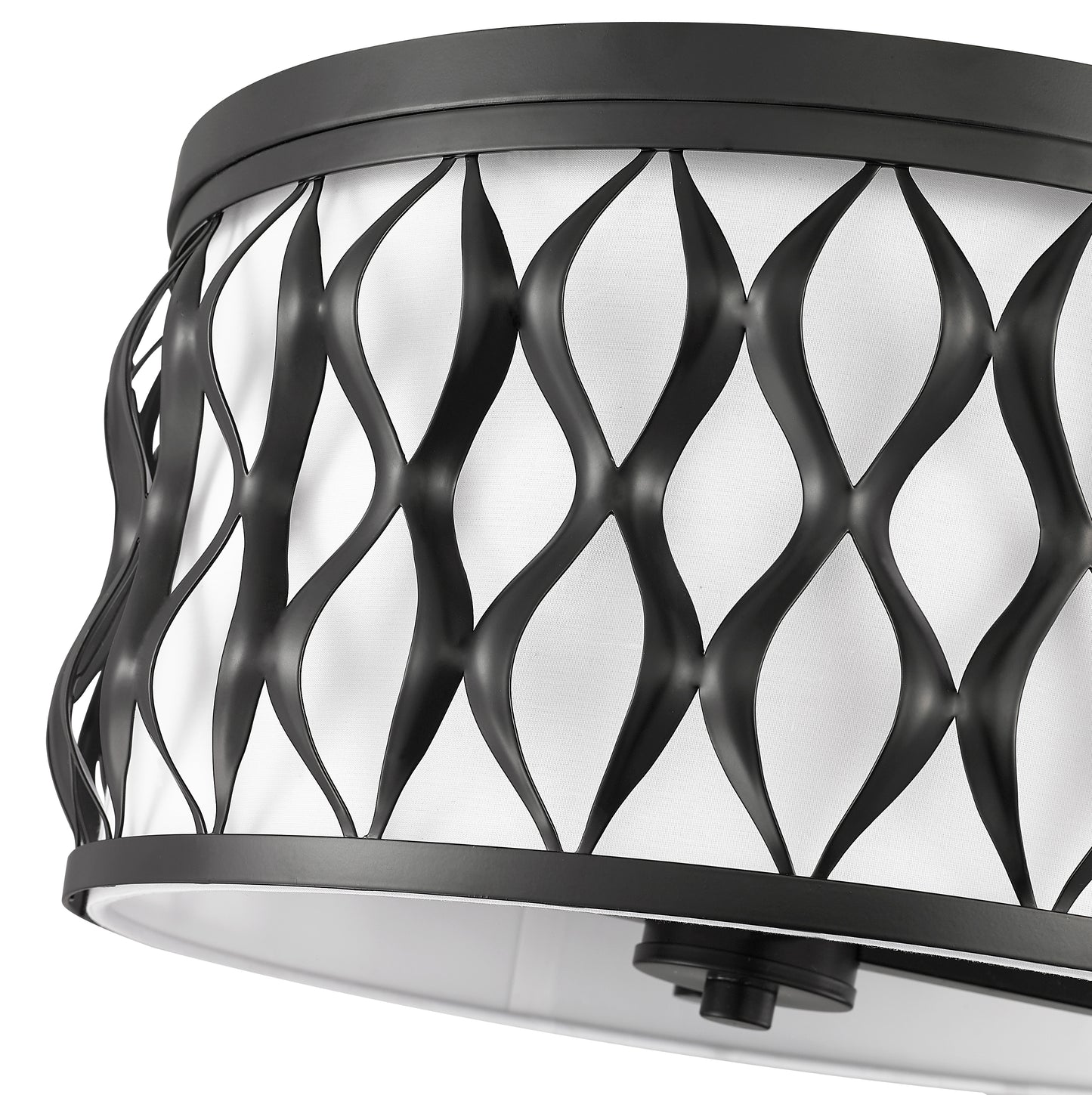 1948F16-MB - Harden 4 Light Flush 16" mount - Matte Black