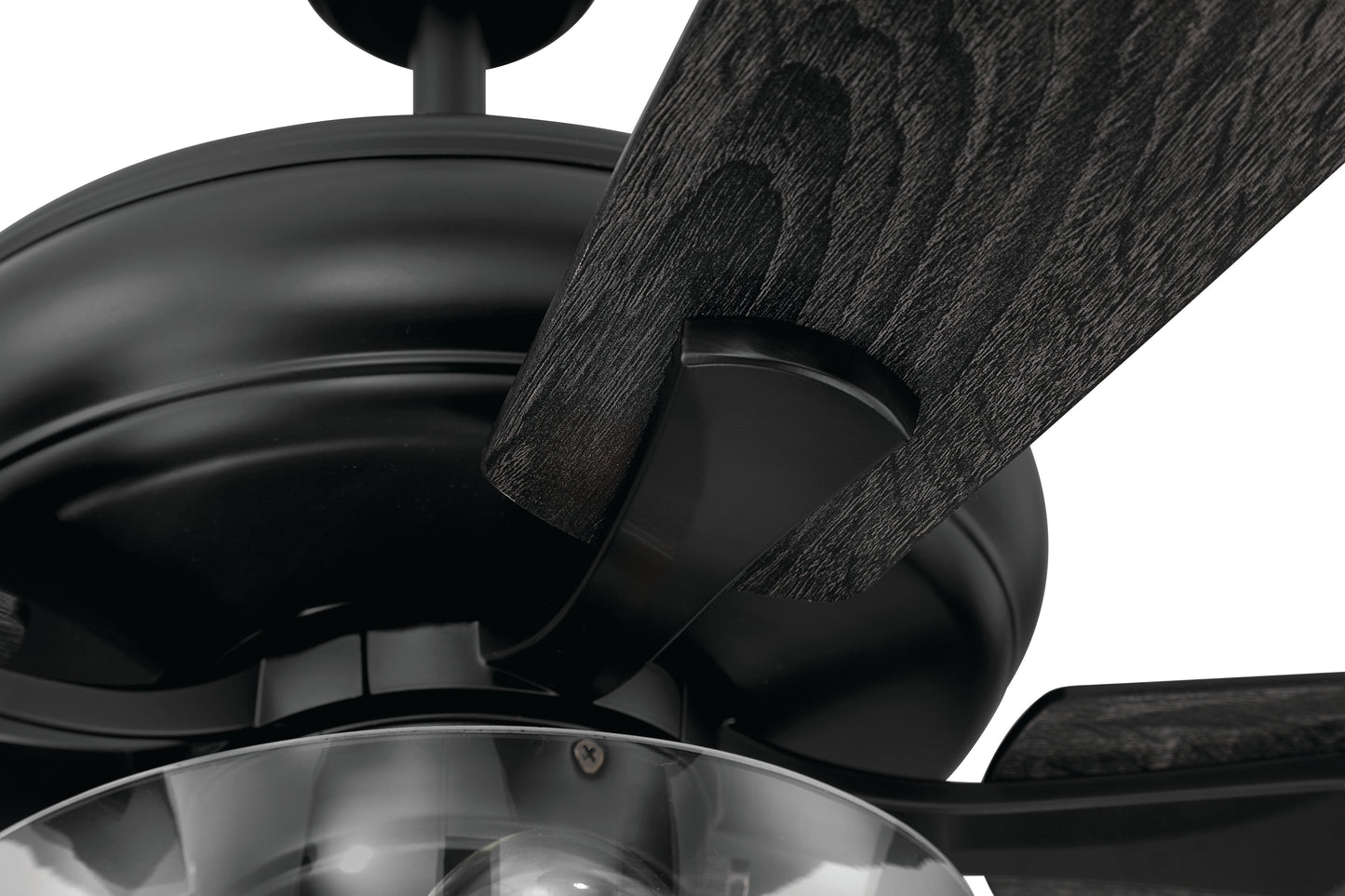 ECF201FB5-FBGW - EOS 2 Light Clear Bowl 52" Ceiling Fan 52" 5 Blade Ceiling Fan with Light Kit - Flat Black