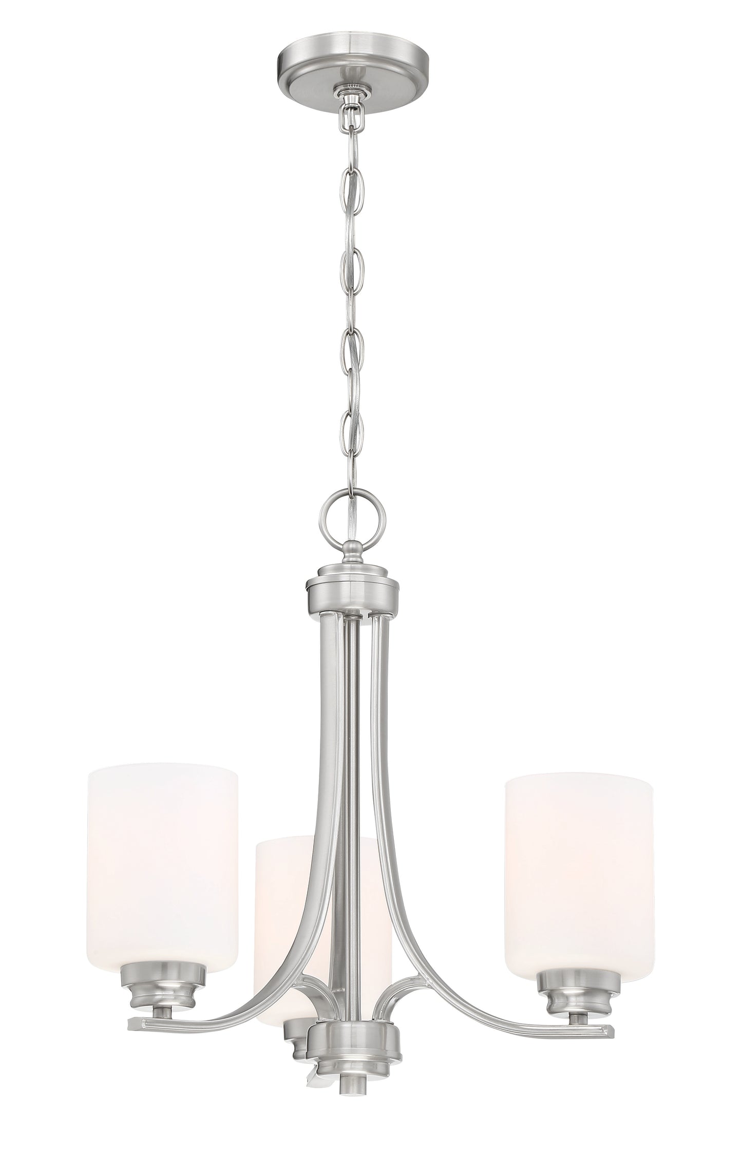 50523-BNK-WG - Bolden 3 Light 18" Wide Chandelier - Brushed Nickel