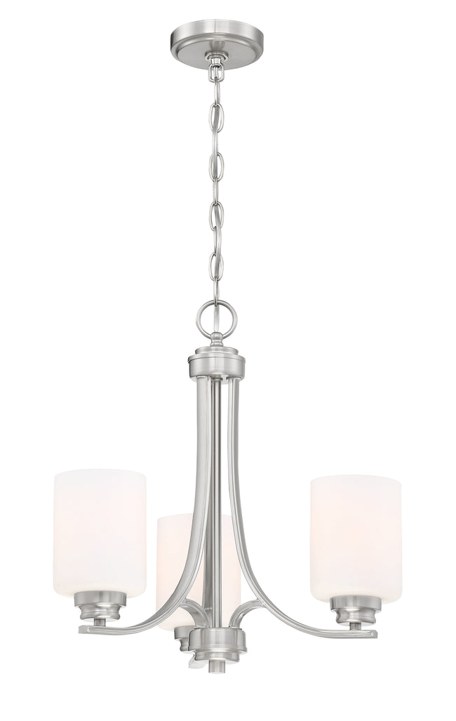 50523-BNK-WG - Bolden 3 Light 18" Wide Chandelier - Brushed Nickel