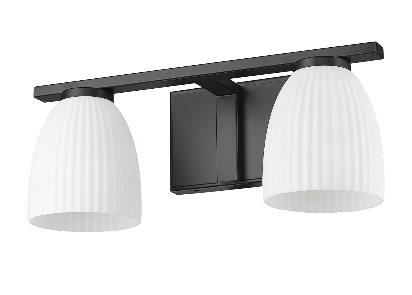7518-2V-MB - Naya 2 Light 16" Vanity - Matte Black