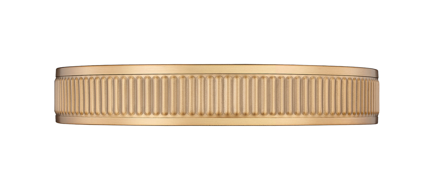 1013F16-MGLD-LED - Stari 1 Light Flush 17" Mount - Modern Gold