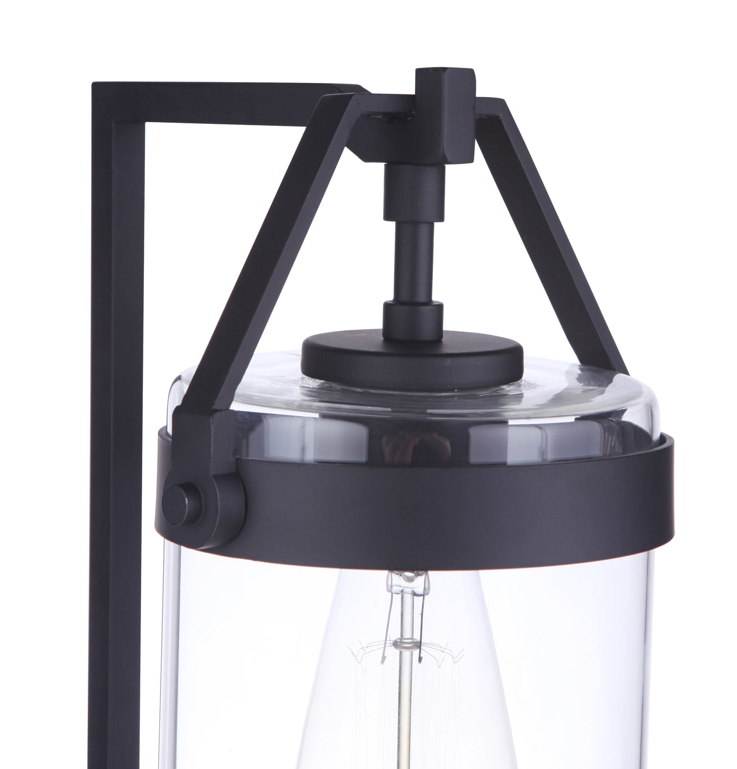 ZA3315-MN - Franklin 1 Light 17" High Post Mount - Midnight