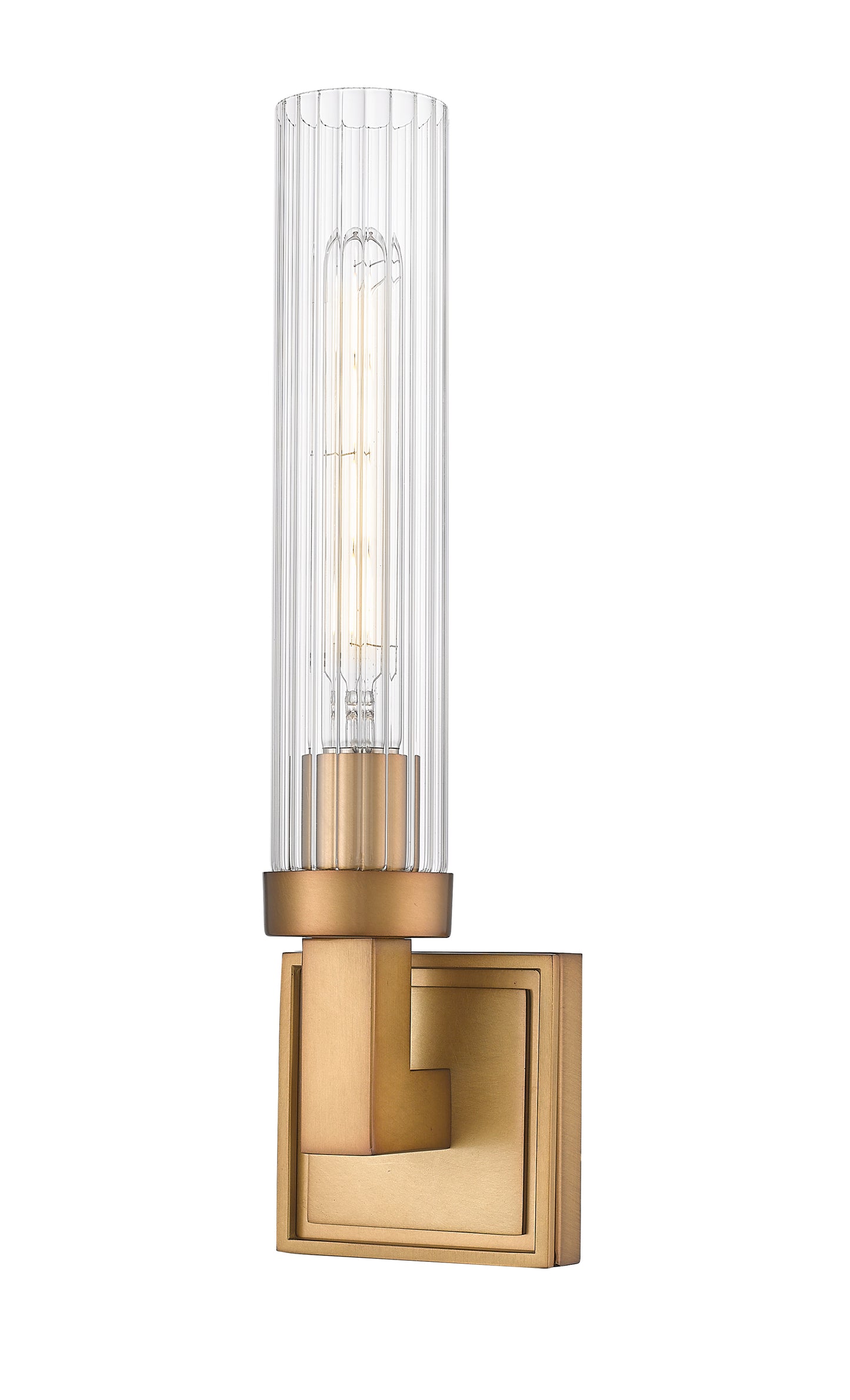 740-1S-RB - Beau 1 Light Wall 17" Sconce - Rubbed Brass