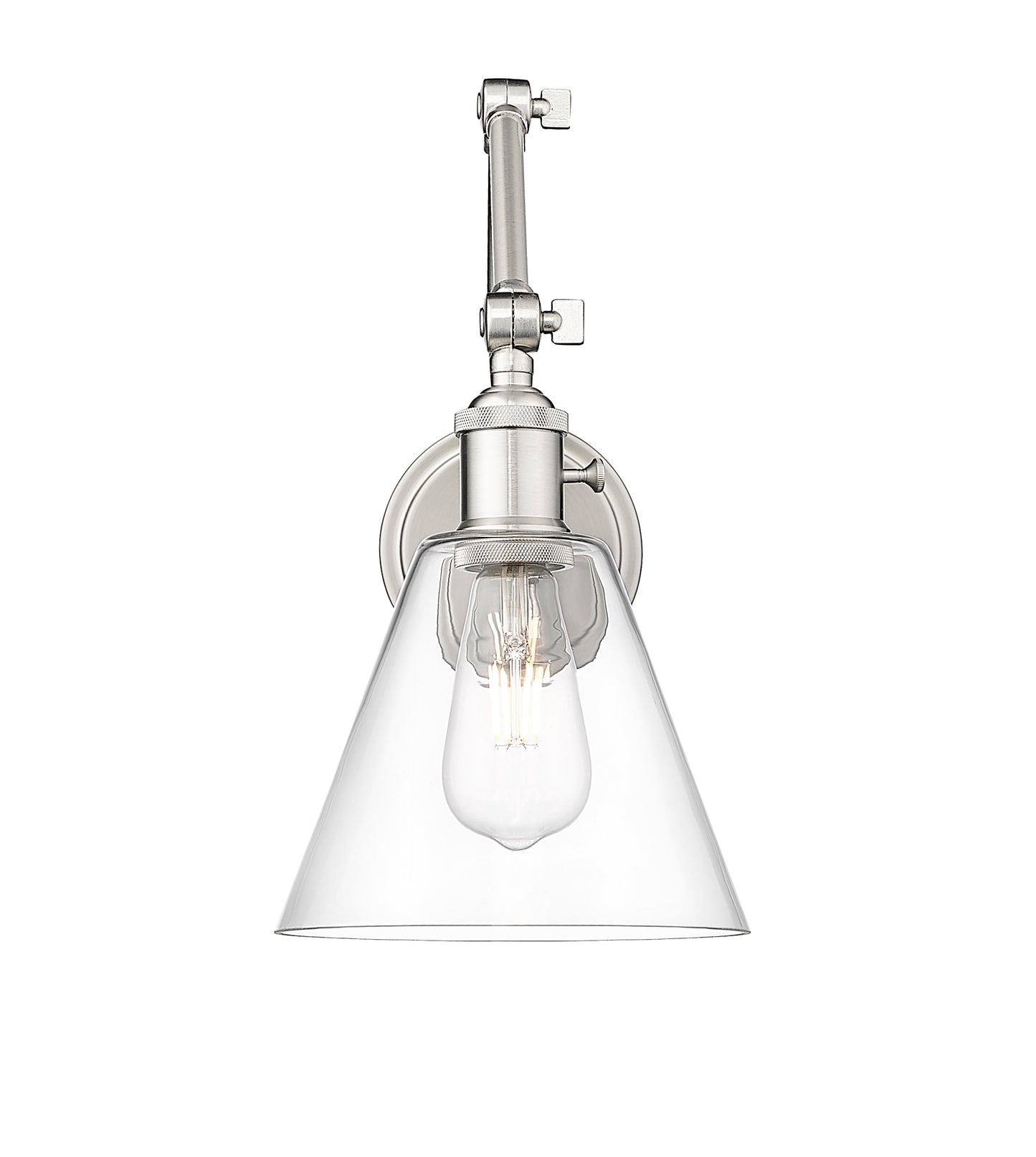 348S-BN - Gayson 1 Light Wall 8" Sconce - Brushed Nickel