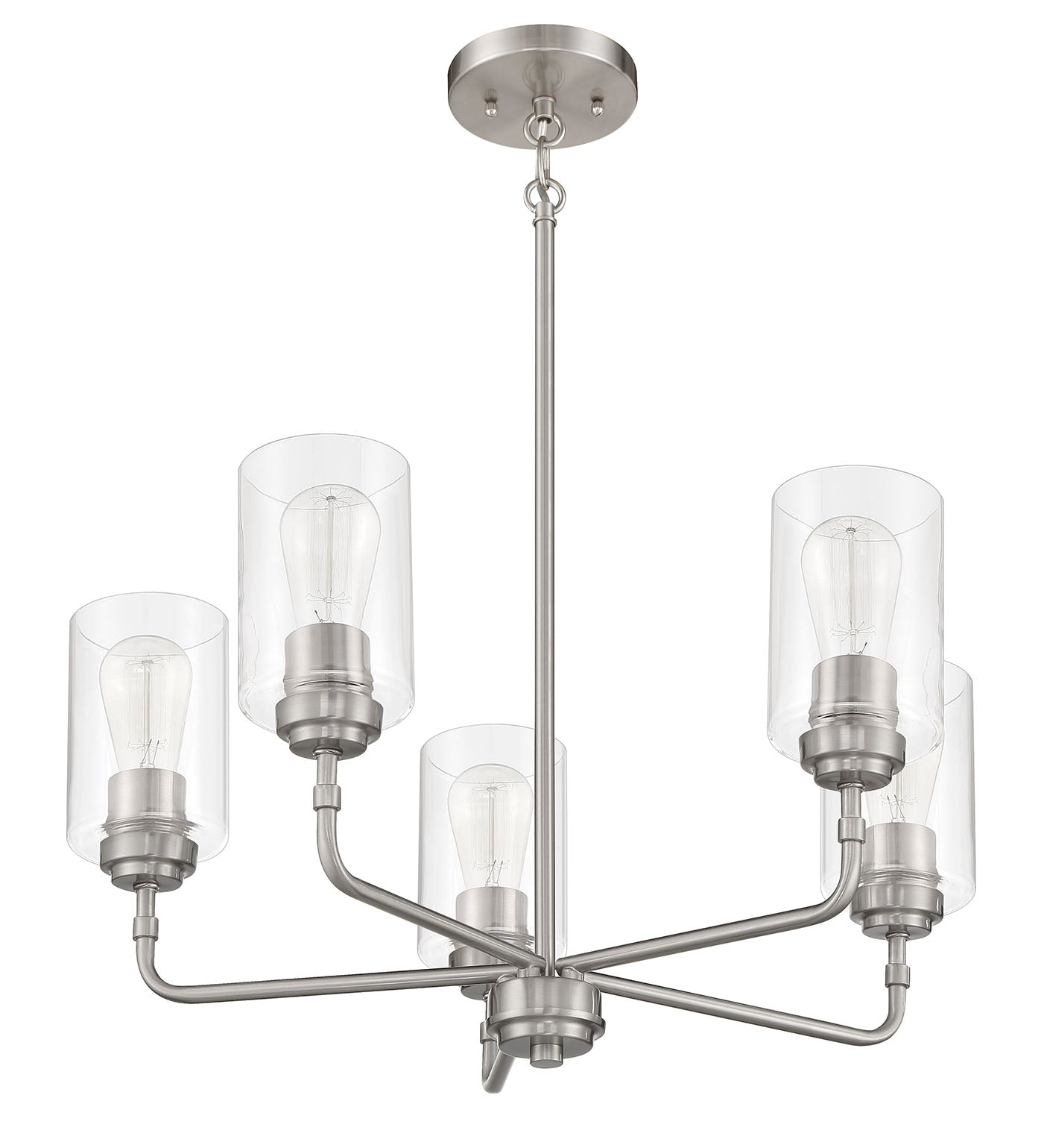 56025-BNK - Stowe 5 Light 23" Wide Chandelier - Brushed Nickel
