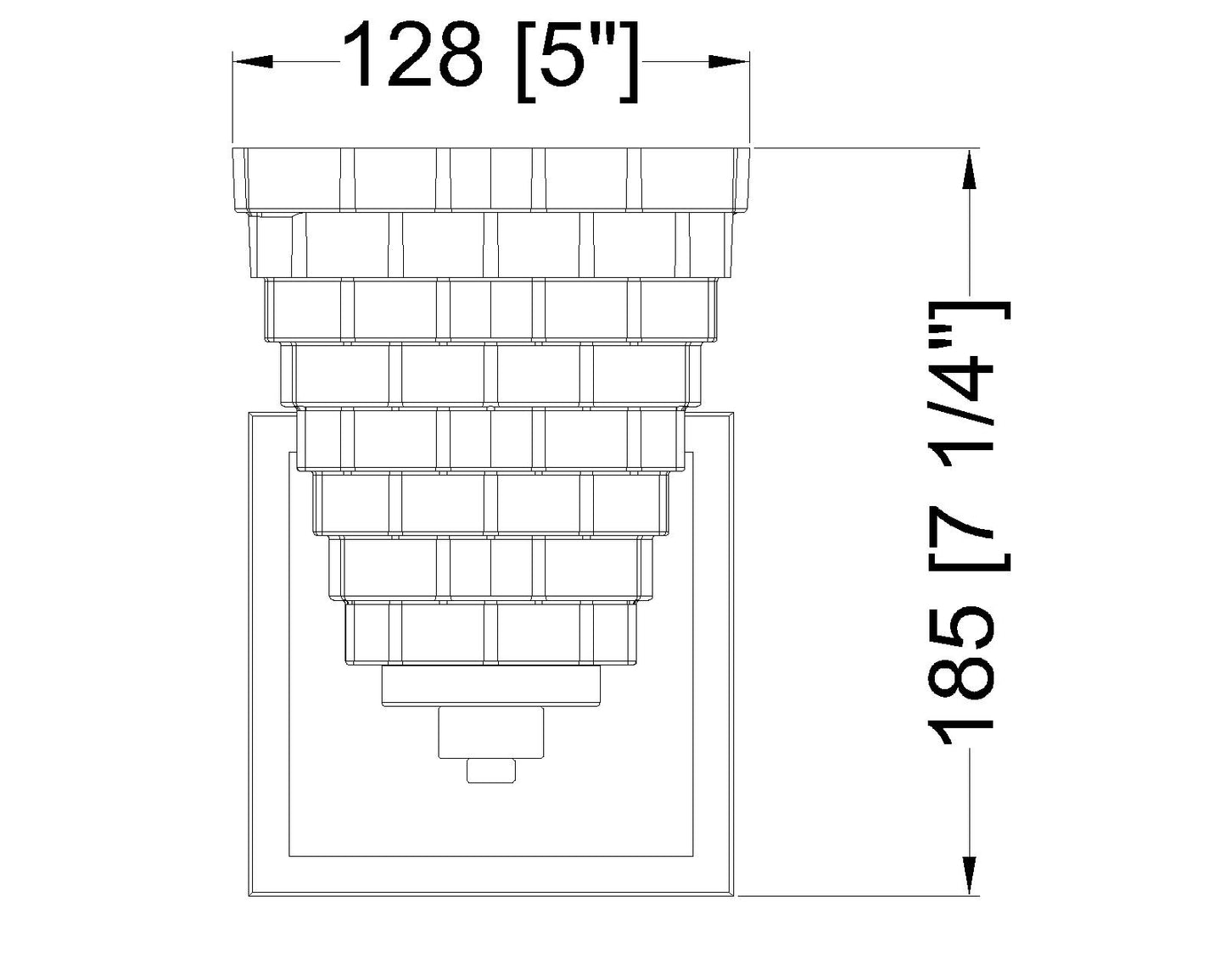 7514-1S-BN - Annalise 1 Light Wall 7" Sconce - Brushed Nickel
