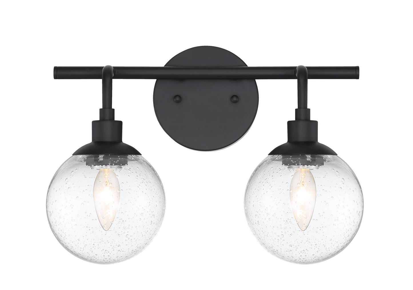 53302-FB - Que 2 Light 14.5" Wide Vanity Light - Flat Black