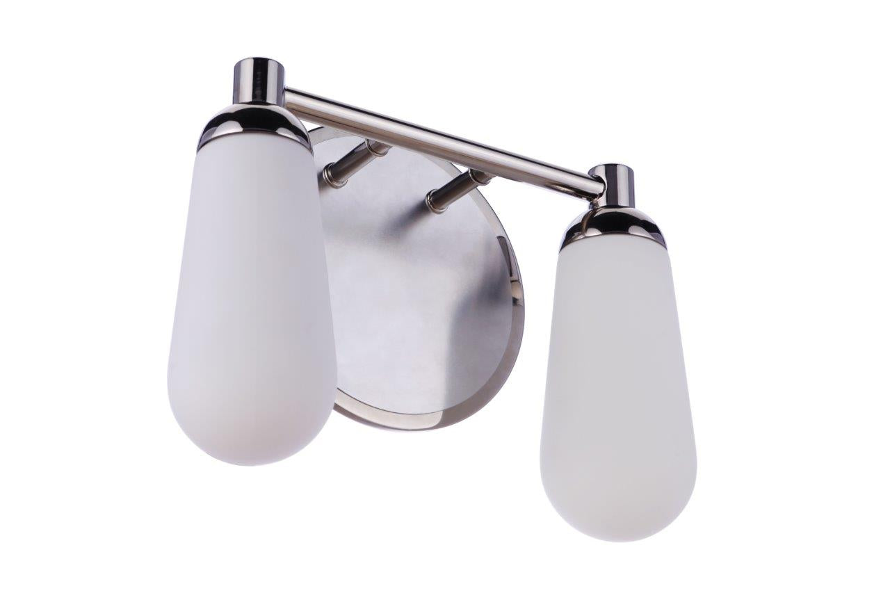 13112BNKPLN2 - Riggs 2 Light 12.38" Wide Vanity Light - Brushed Polished Nickel / Polished Nickel