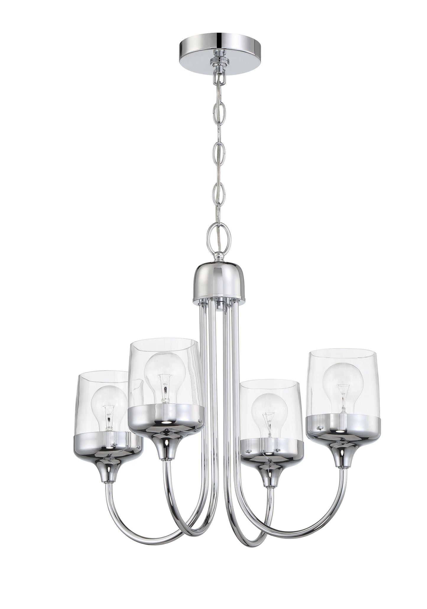 58124-CH - Wrenn 4 Light 20" Wide Chandelier - Chrome