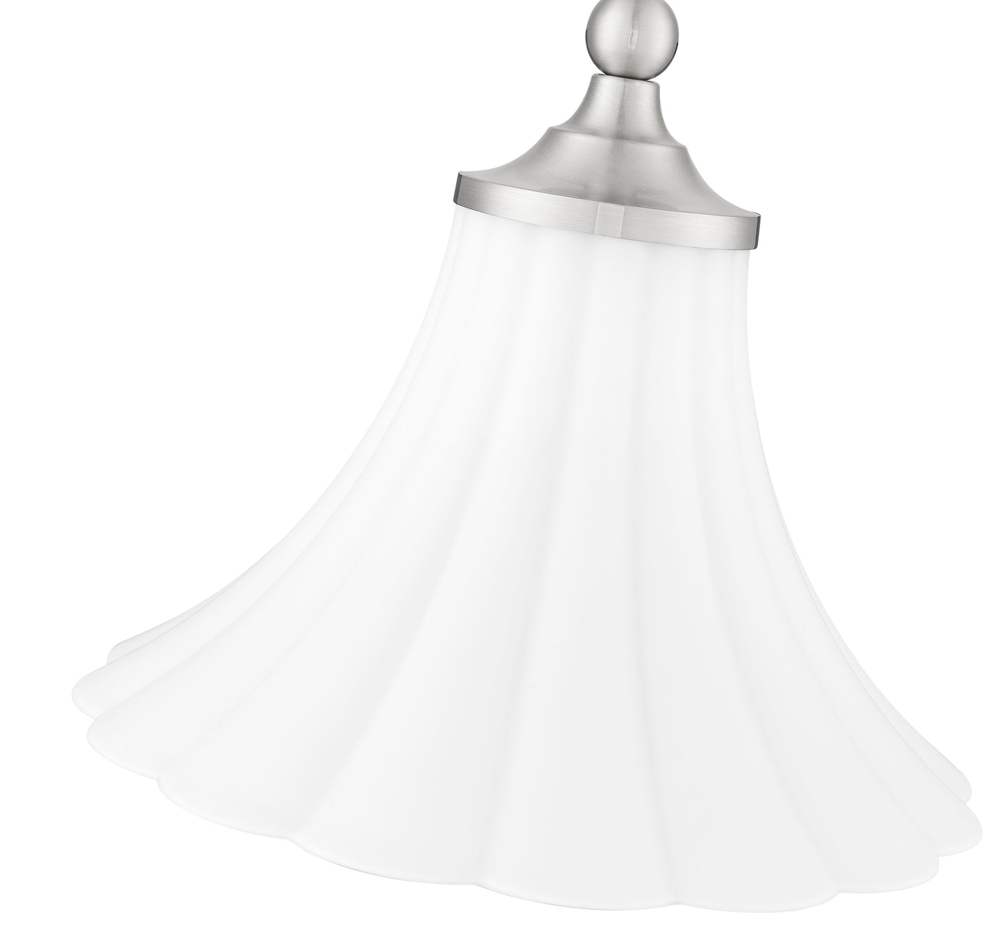 1958P12-BN - Fleur 1 Light 12" Pendant - Brushed Nickel