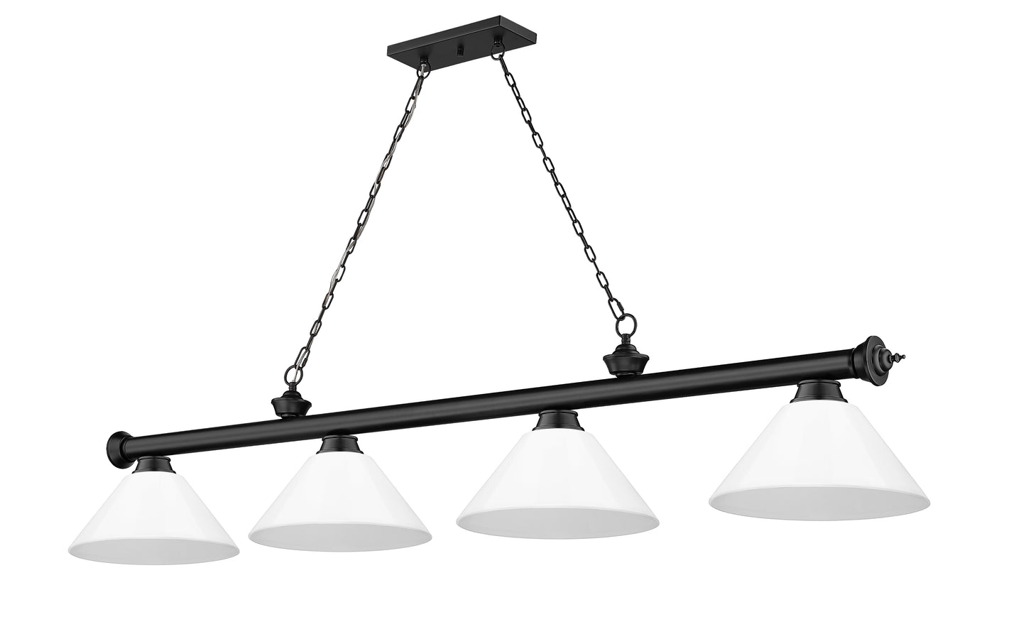 2306-4MB-PWH - Cordon 4 Light 81" Billiard - Matte Black