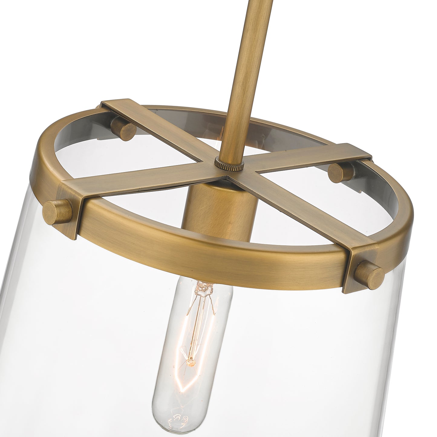 3032P10-RB - Callista 1 Light 10" Pendant - Rubbed Brass
