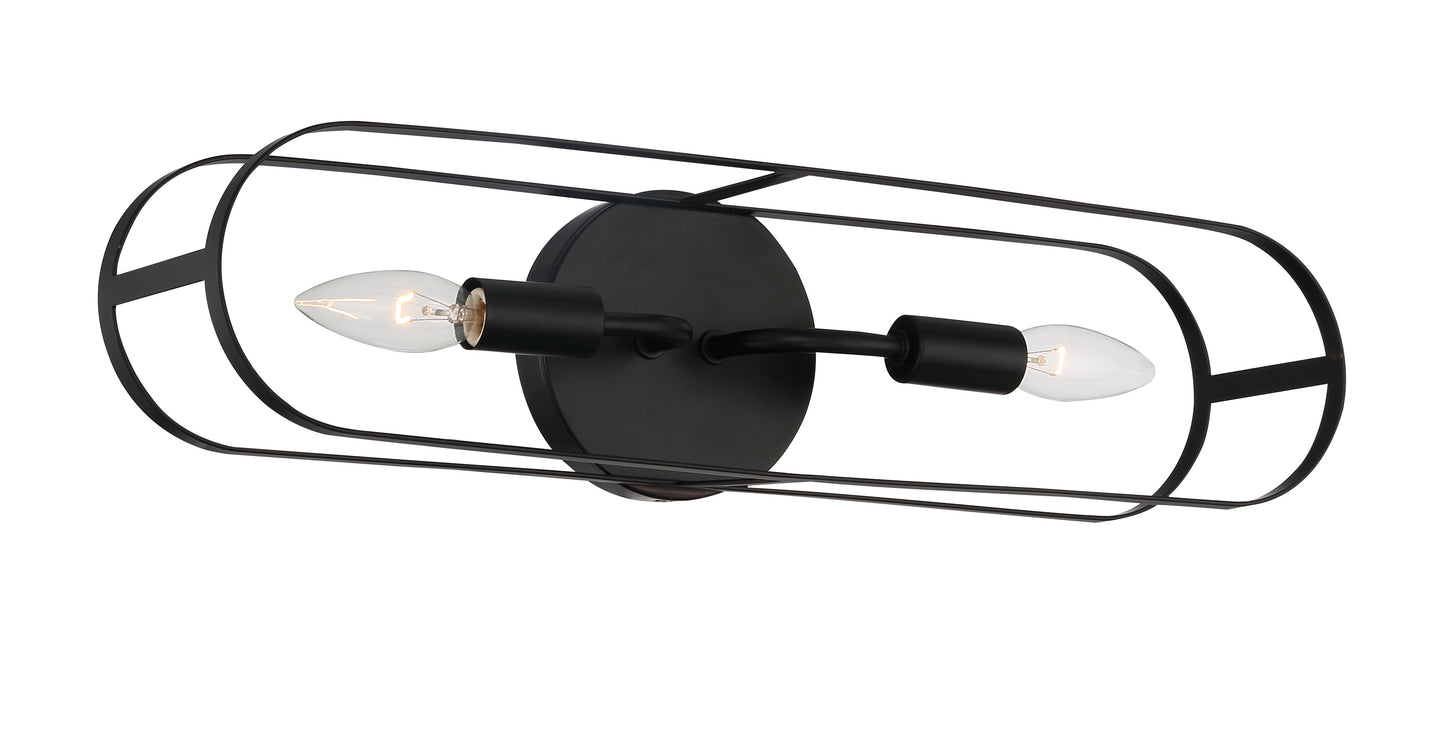 12820FB2 - Mindful 2 Light 20" Wide Vanity Light - Flat Black