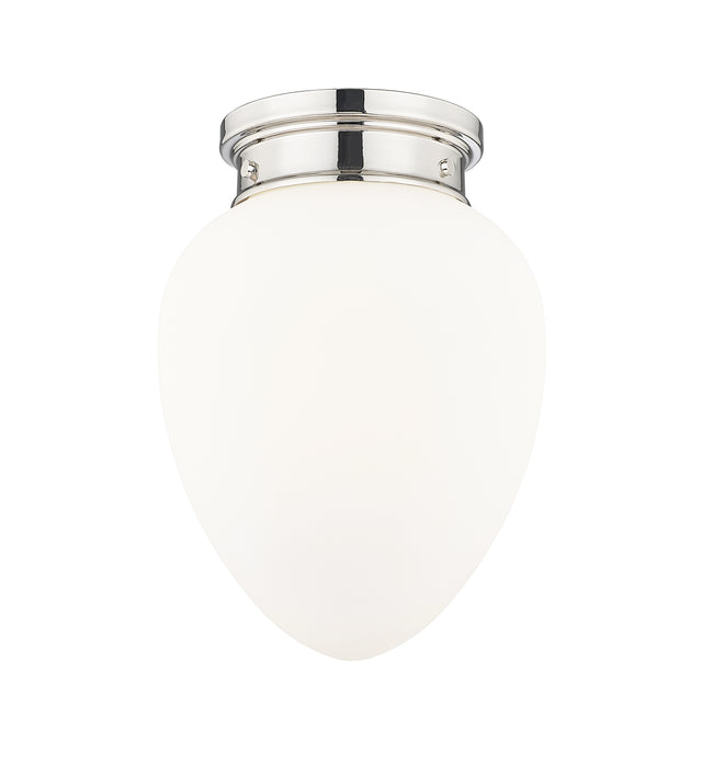 1945F9-PN - Gideon 1 Light Flush 10" Mount - Polished Nickel