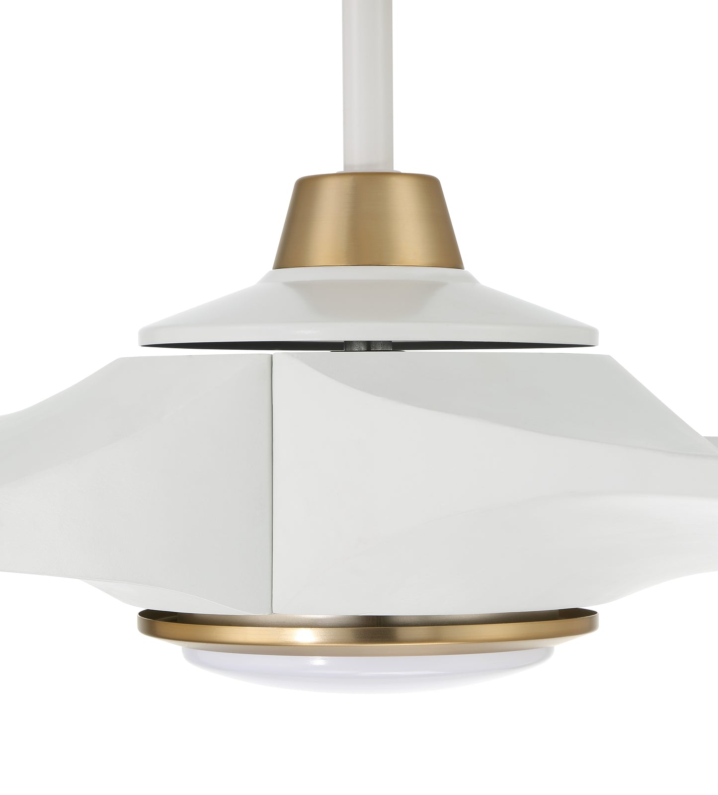 EVY60WSB3-NWF - Envy 60" Ceiling fan, no Wifi 60" 3 Blade Ceiling Fan with Light Kit - White / Satin Brass