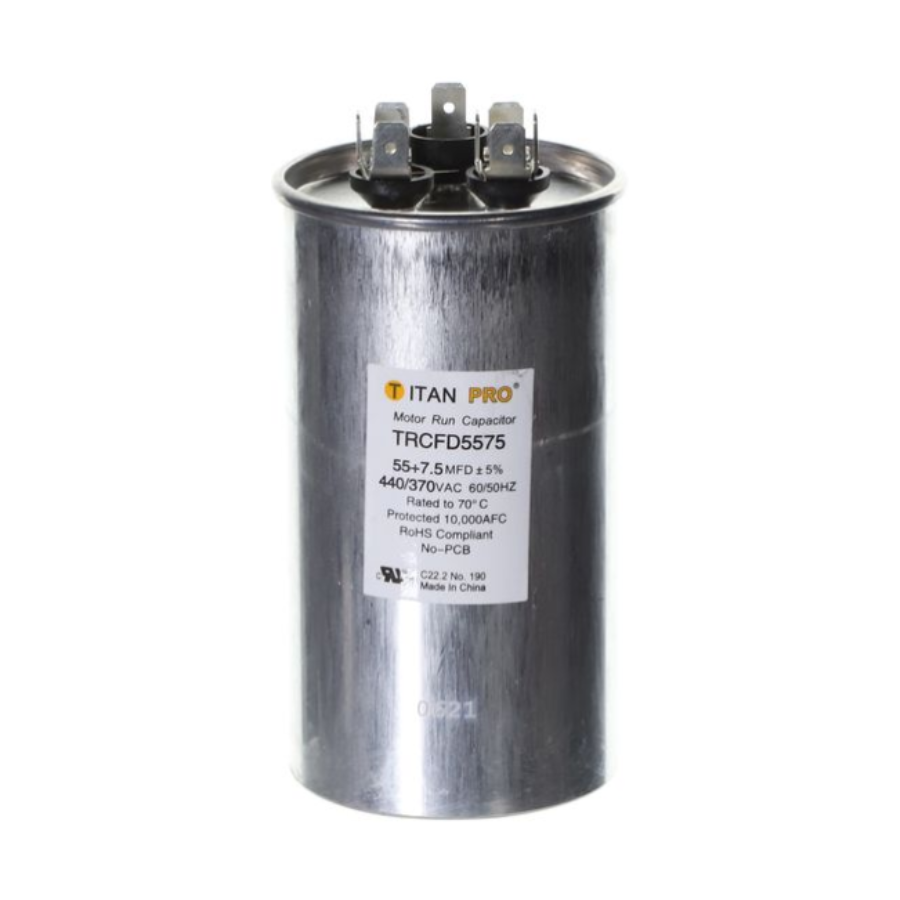 TRCFD5575 - TITAN PRO CAPACITOR 55+7.5 MFD 440/370V ROUND