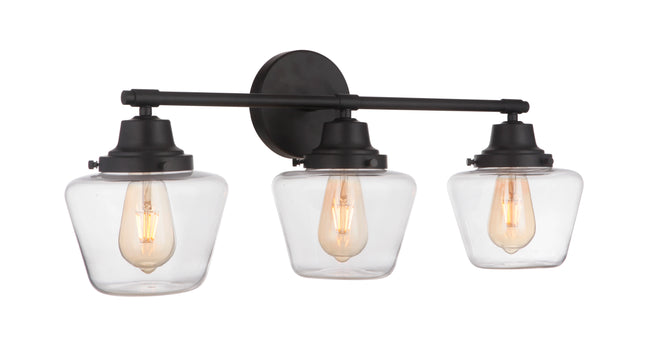 19528FB3 - Essex 3 Light 28" Wide Vanity Light - Flat Black