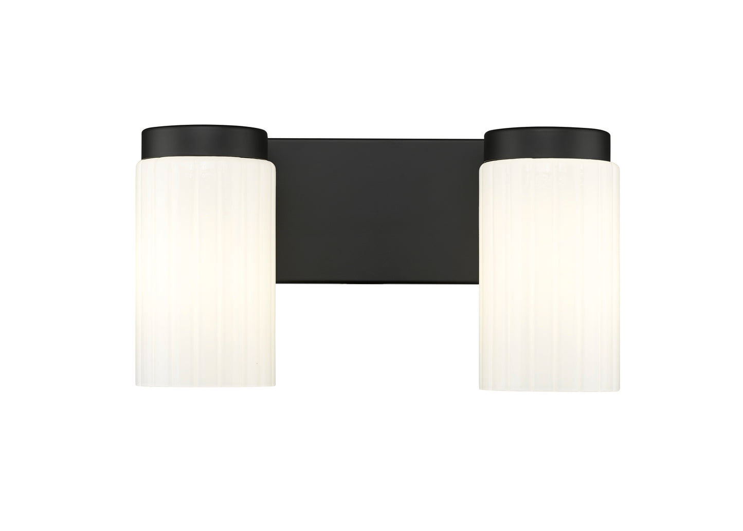 746-2V-MB - Burk 2 Light 14" Vanity - Matte Black