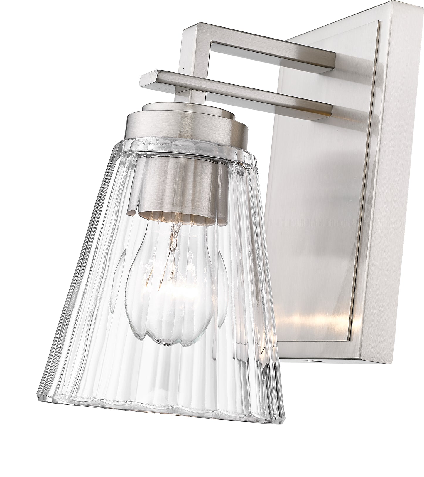 823-1S-BN - Lyna 1 Light Wall 9" Sconce - Brushed Nickel