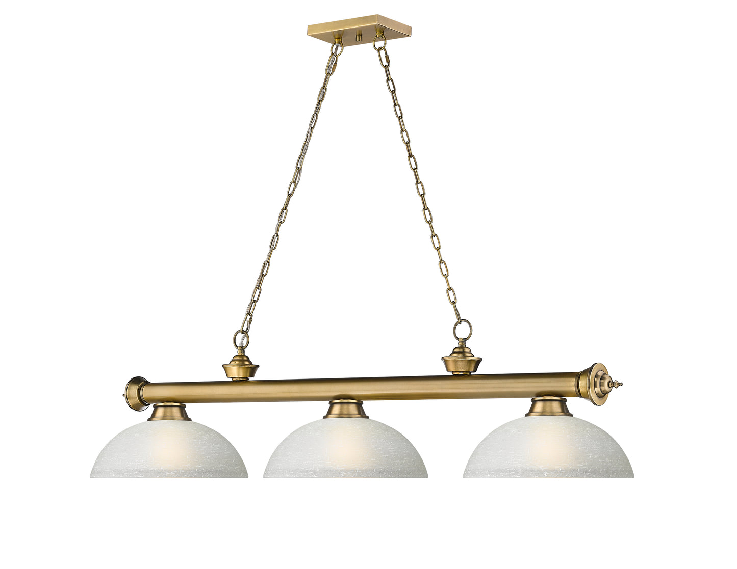 2306-3RB-DWL14 - Cordon 3 Light 57" Billiard - Rubbed Brass