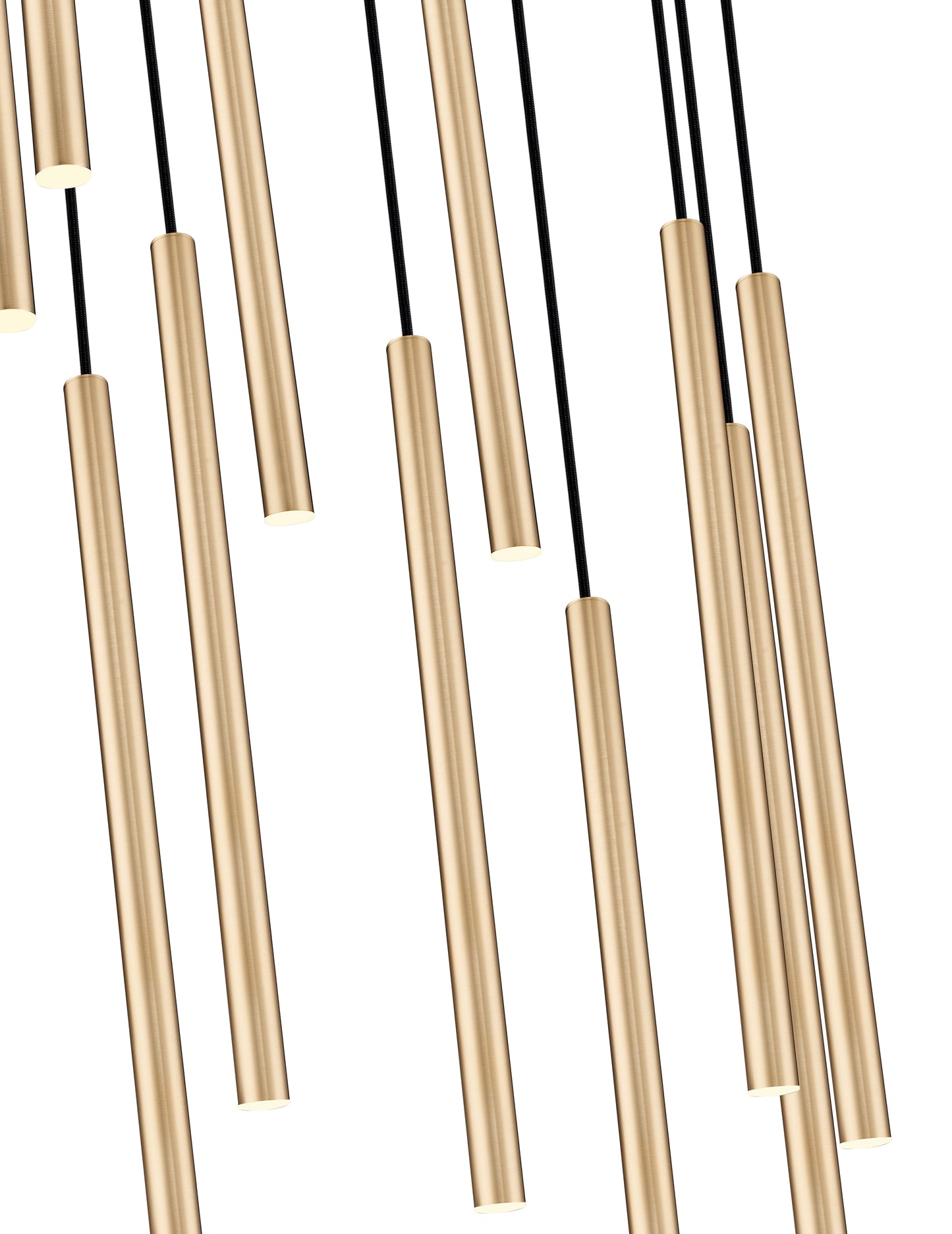 919MP24-11R-MGLD-LED - Forest 11 Light 24" Chandelier - Modern Gold