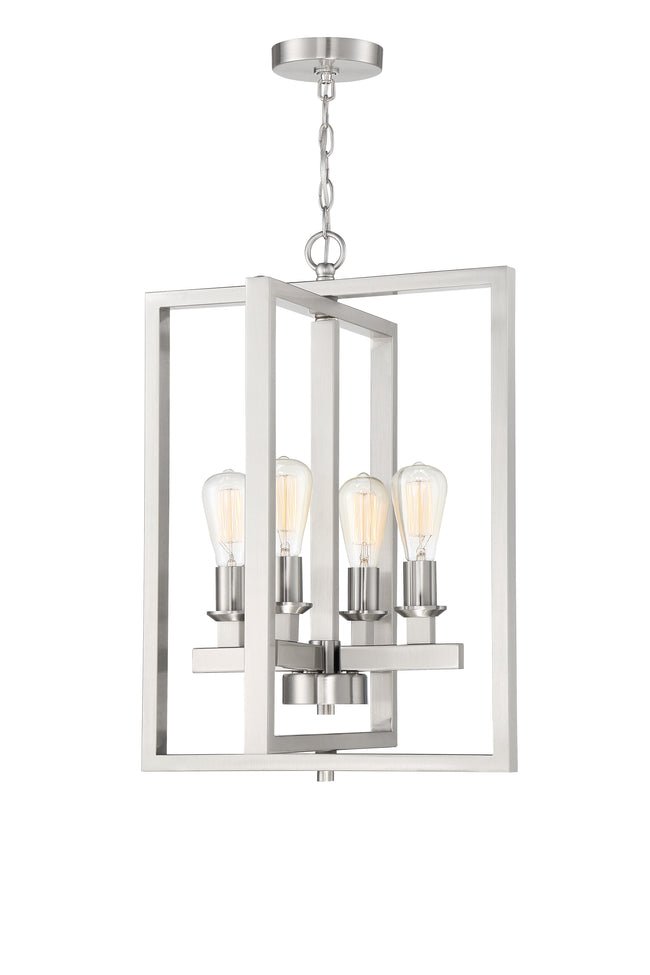53134-BNK - Chicago 4 Light 18" Wide Foyer Light - Brushed Nickel