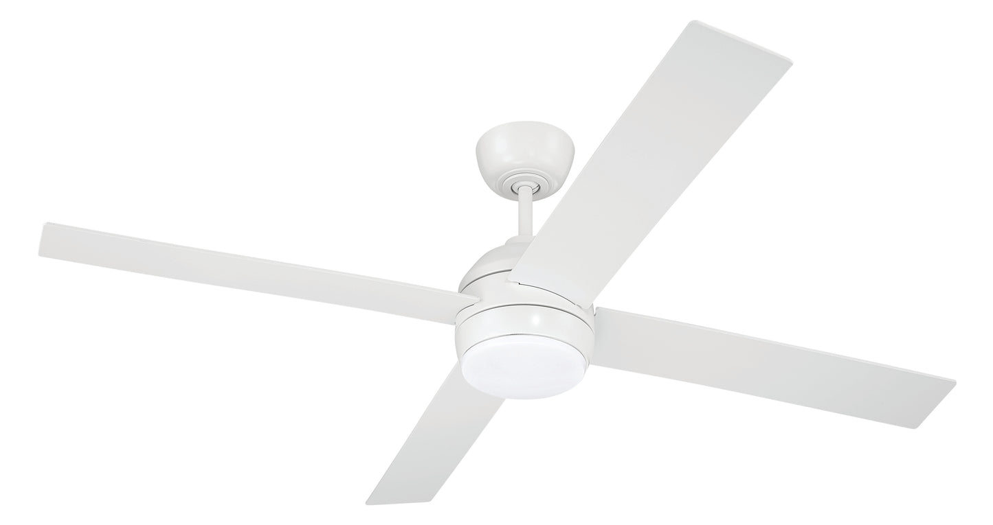 KLS52W4 - Kelsey 52" 4-blade Indoor Ceiling Fan 52" 4 Blade Ceiling Fan with Light Kit - White