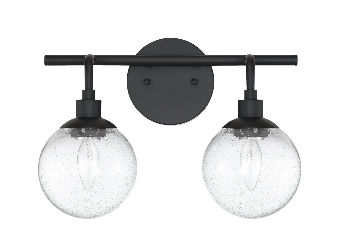 53302-FB - Que 2 Light 14.5" Wide Vanity Light - Flat Black
