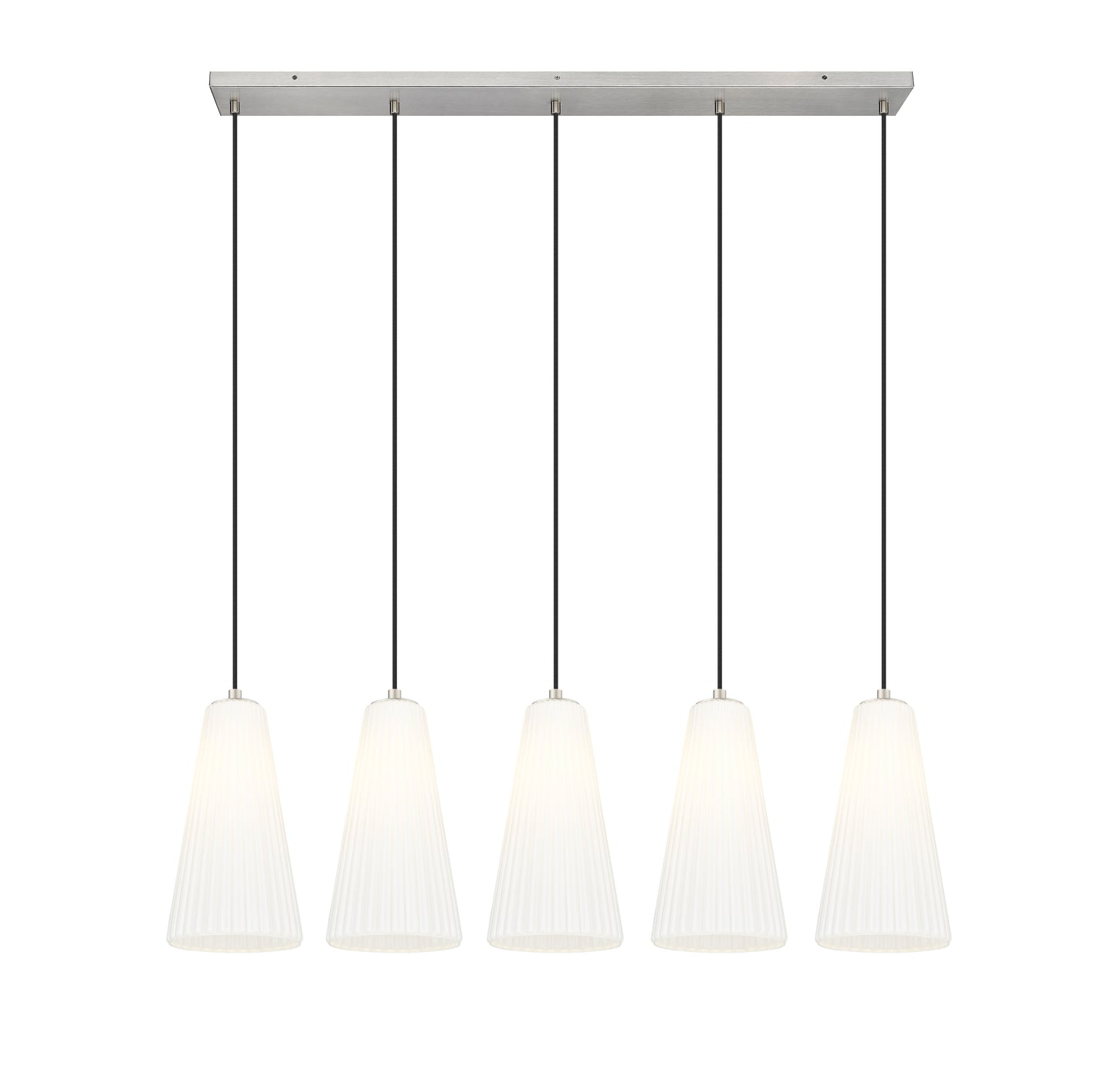 3043P7-5L-BN - Farrell 5 Light Linear 42" Chandelier - Brushed Nickel