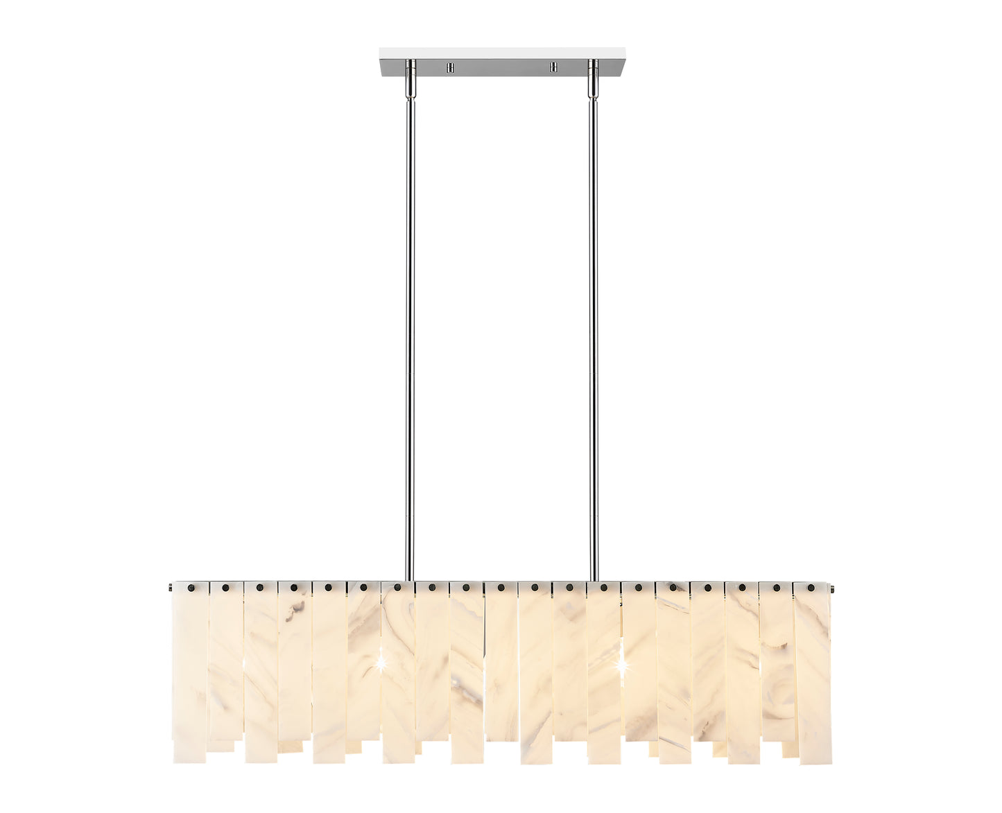 345-40L-PN - Viviana 5 Light Linear 41" Chandelier - Polished Nickel