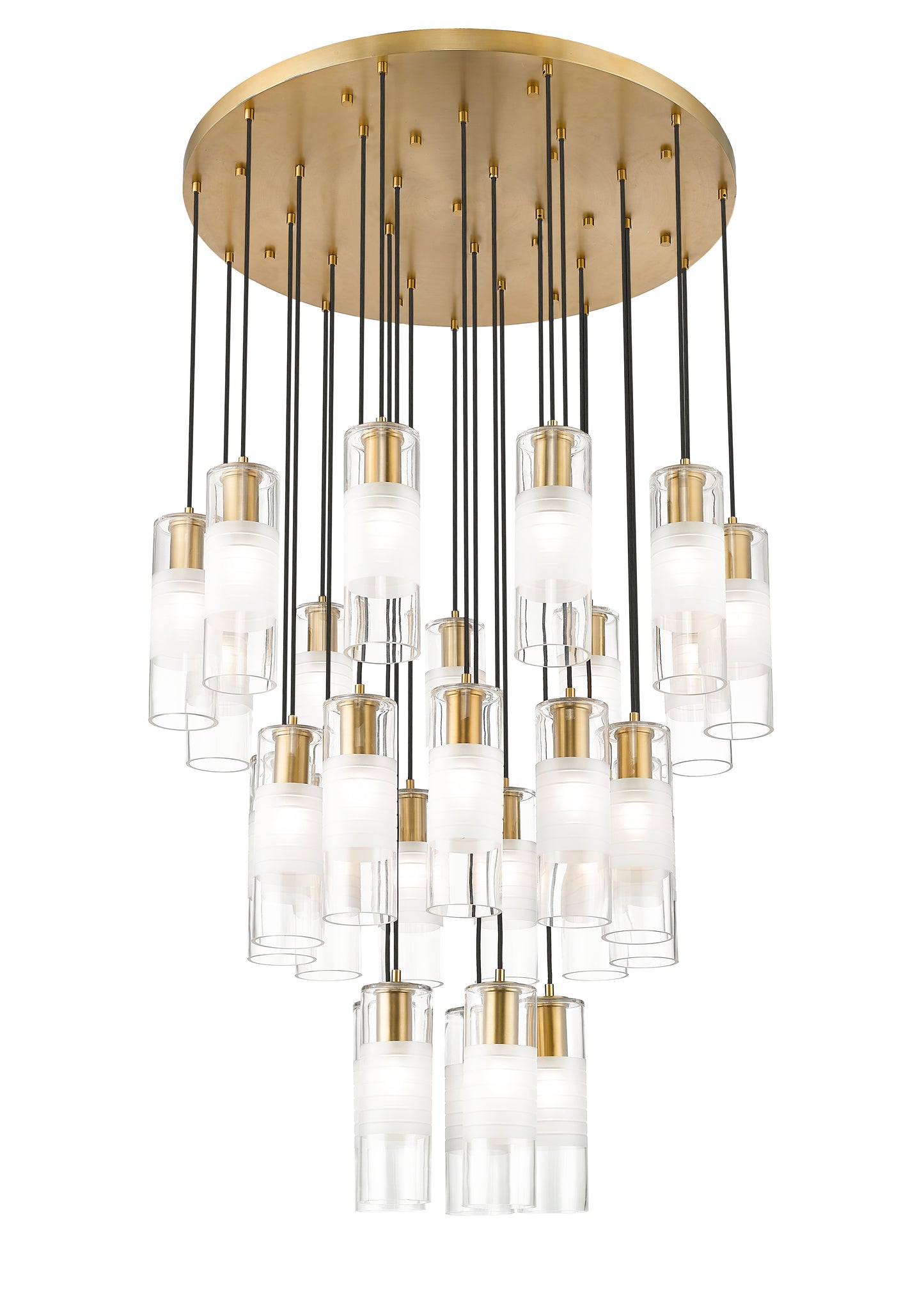 824P-27R-MGLD - Alton 27 Light 36" Chandelier - Modern Gold