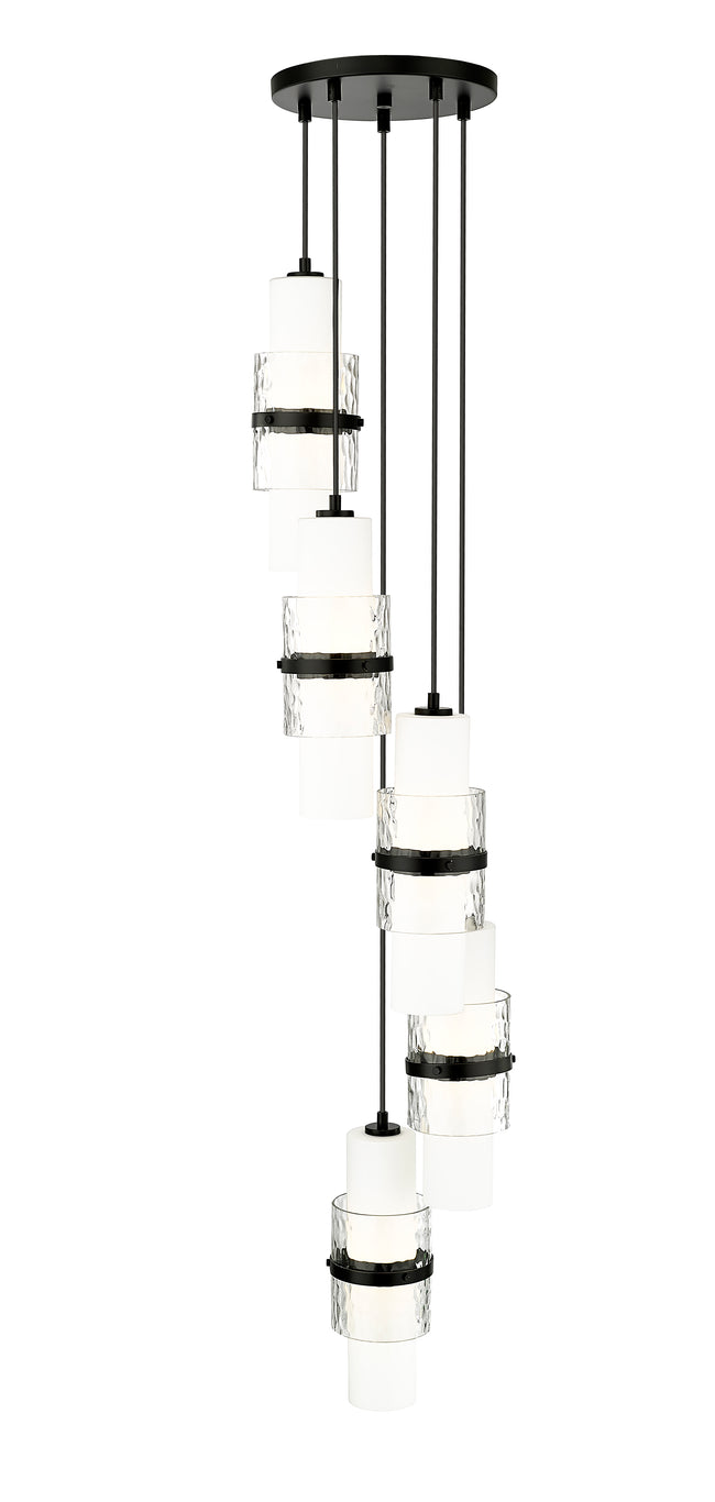 1946P-5R-MB - Cayden 5 Light 12" Chandelier - Matte Black