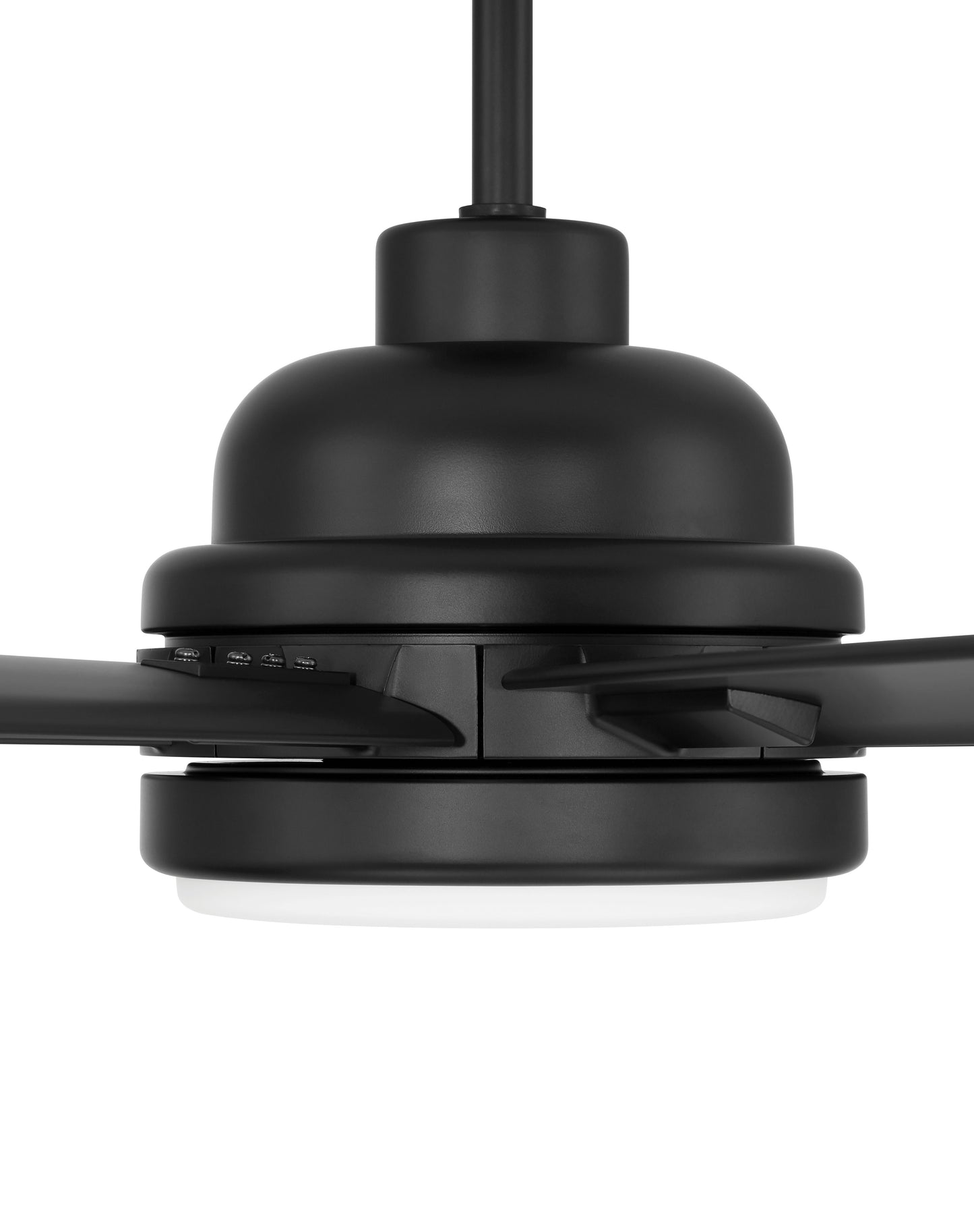 RSH65FB8-NWF - Rush 65" Ceiling Fan, Wet Rated no Wifi 65" 8 Blade Indoor Outdoor Ceiling Fan with Light Kit - Flat Black