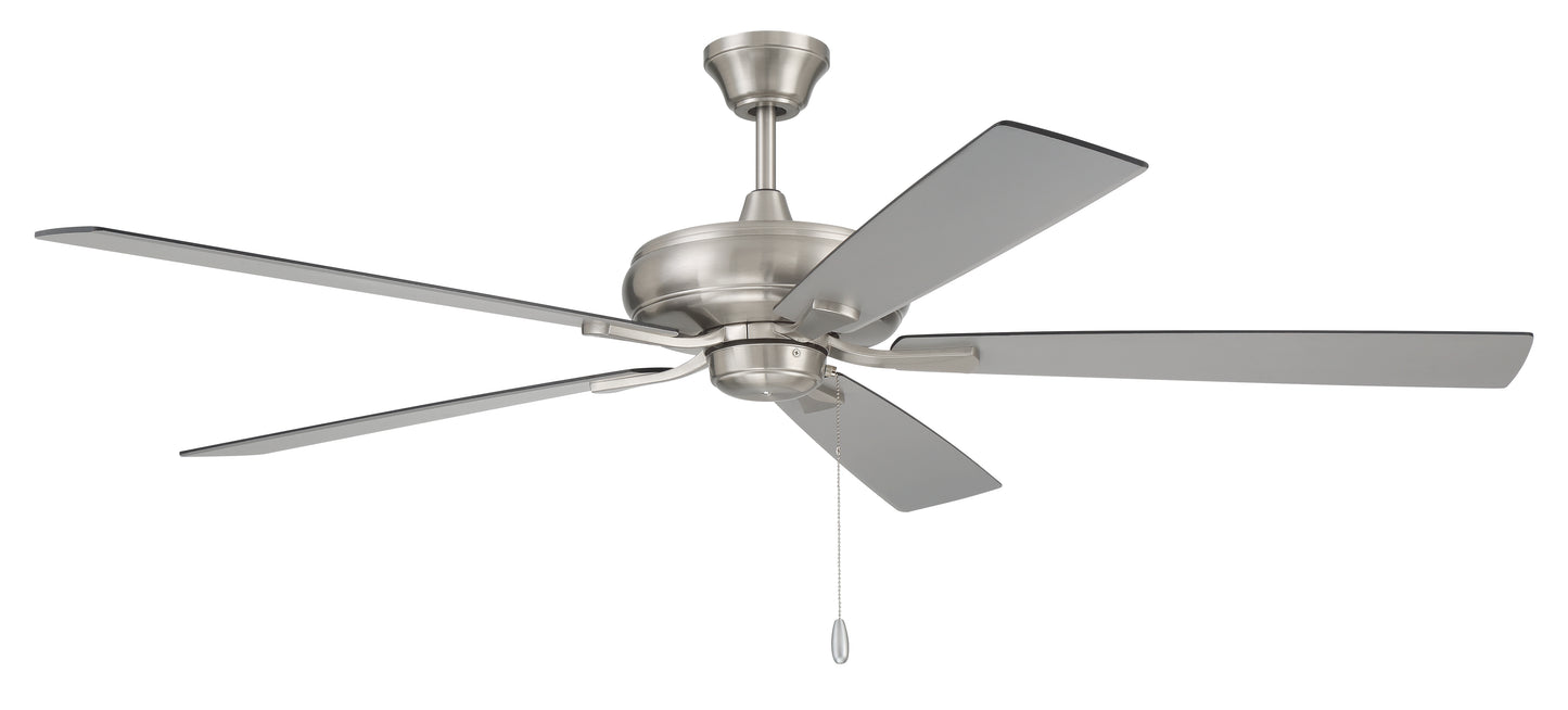 ECF60BNK5-BNGW - Eos 60" 5-blade ceiling fan with no light kit 60" 5 Blade Ceiling Fan with Light Kit - Brushed Nickel