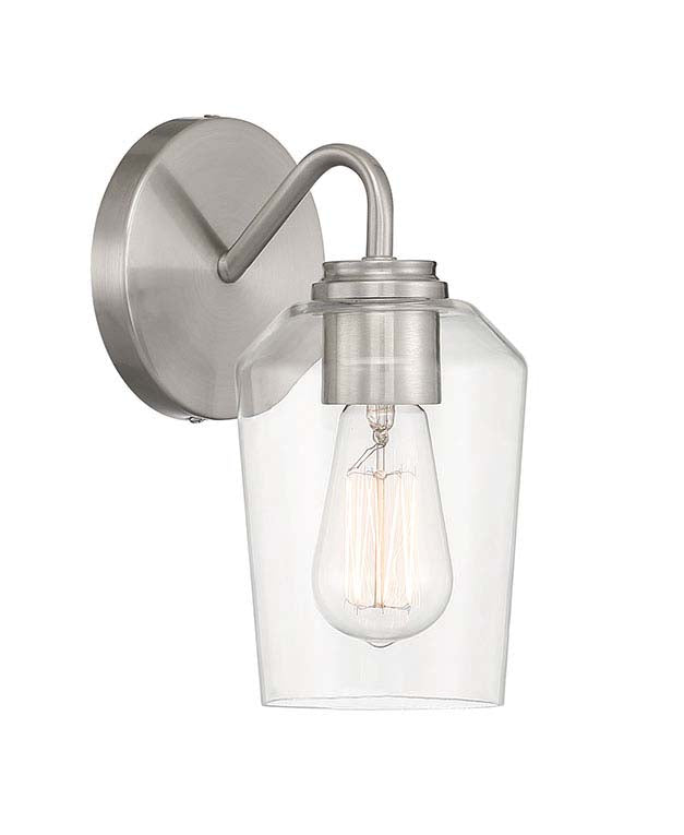 56101-BNK - Shayna 1 Light 10.75" High Wall Sconce - Brushed Nickel