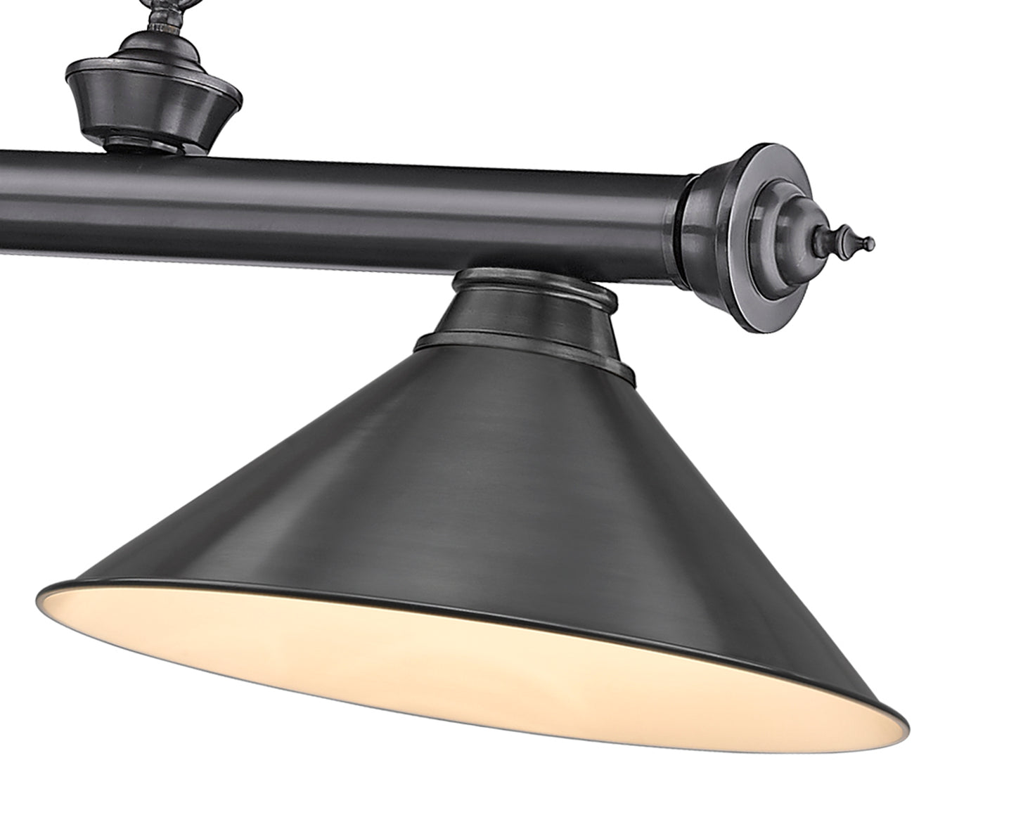2306-3BP-BP15 - Cordon 3 Light 57" Billiard - Bronze Plate