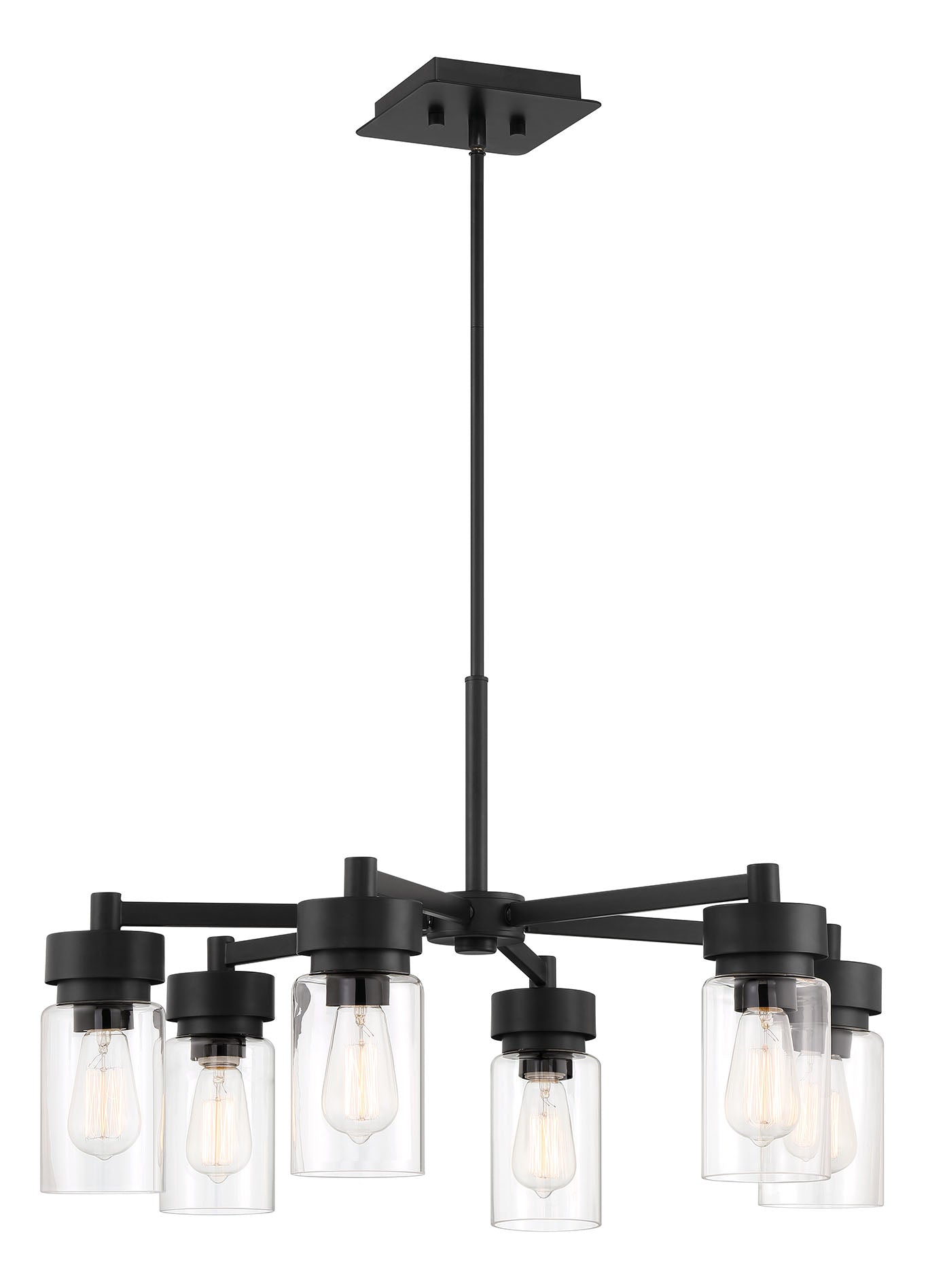 57126-MN - Bennet 6 Light 28" Wide Chandelier - Midnight