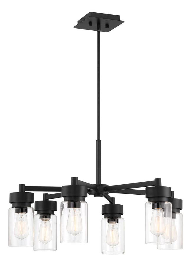 57126-MN - Bennet 6 Light 28" Wide Chandelier - Midnight