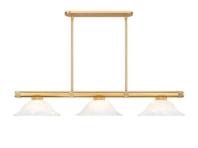 3050-3RB-WM16 - Vanguard 3 Light 58" Billiard - Rubbed Brass