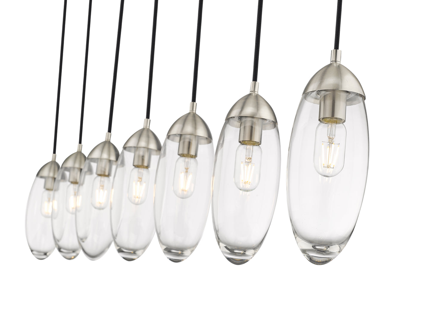 651P-7L-BN - Arden 7 Light Linear 54" Chandelier - Brushed Nickel