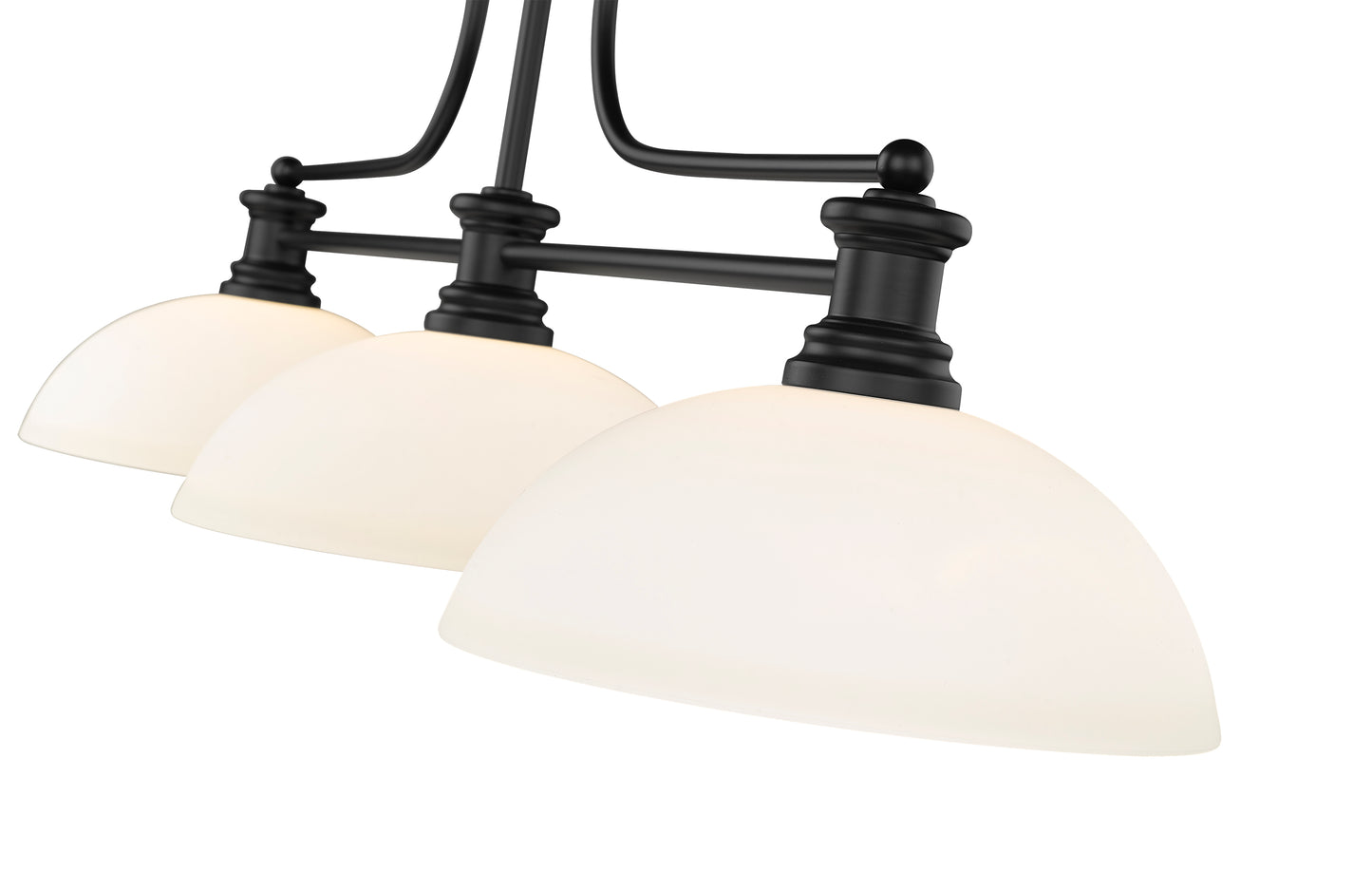 725-3MB-DMO14 - Melange 3 Light 52" Billiard - Matte Black